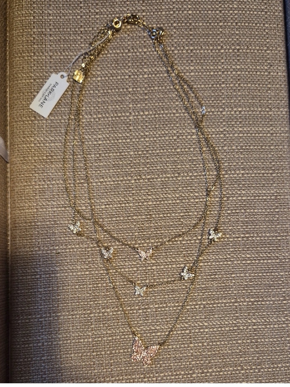 Park Lane Gold Layered Butterfly Necklace